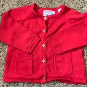 Zara red cardigan
